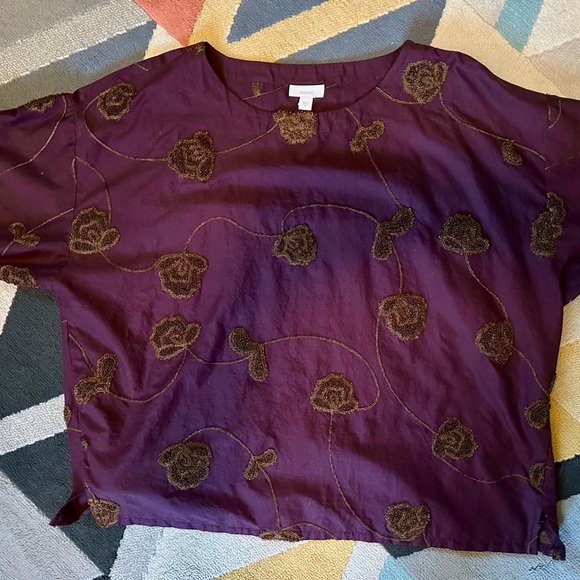 Asian inspired J Jill blouse - Picture 2 of 9